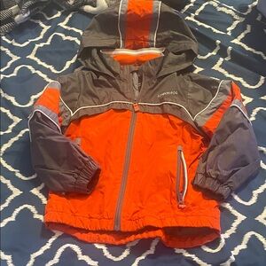 London Fog Youth Orange and Gray Hooded Jacket